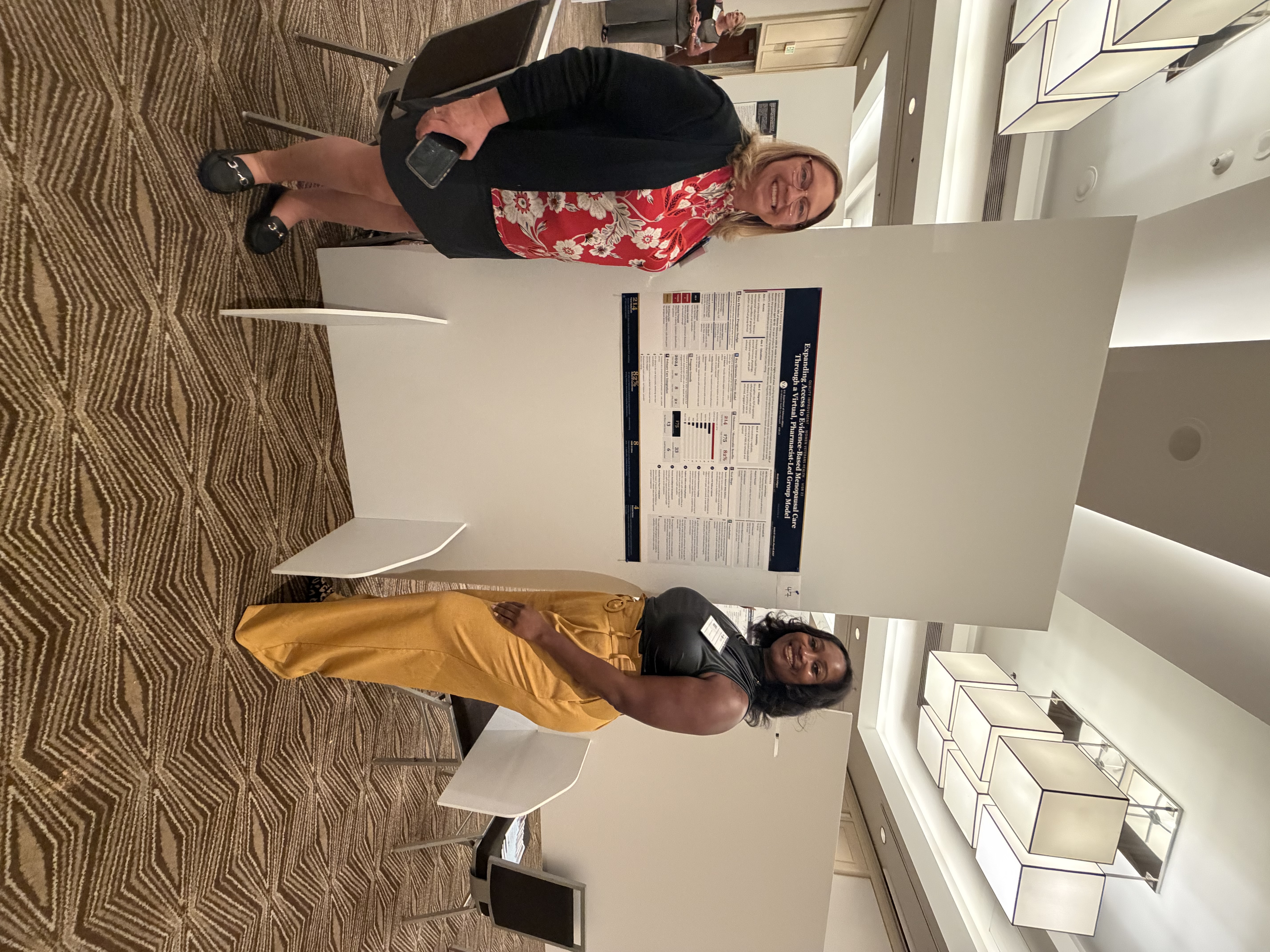Dr. Jess presenting a research poster on virtual, pharmacist-led menopausal care